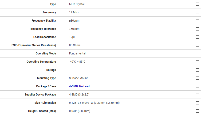 晶诺威科技无源晶振参数与选用标准